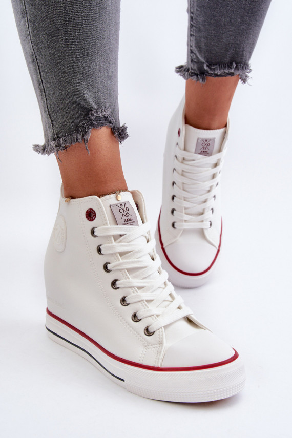 Women's Wedge Sneakers Cross Jeans NN2R4004 White