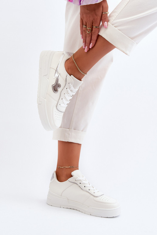 Women's Platform Sneakers White Zeparine