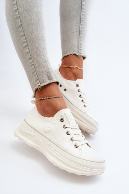 Women's sneakers with chunky sole Big Star NN274126 White