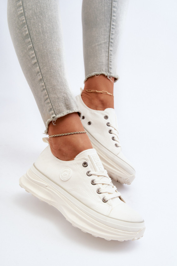 Women's sneakers with chunky sole Big Star NN274126 White