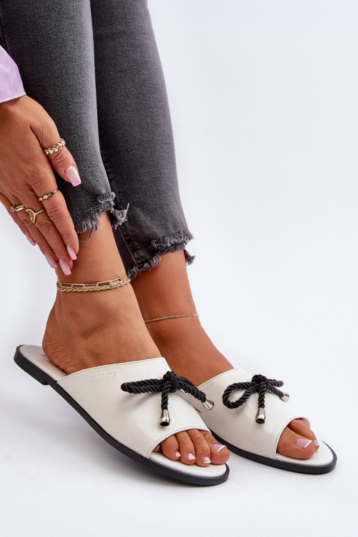 Women's eco leather sandals Big Star NN274067 White