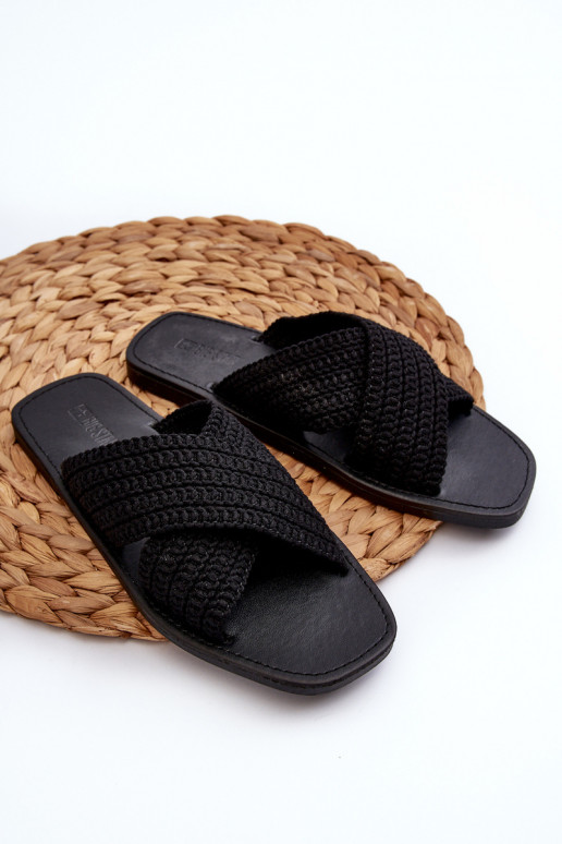 Women's Flat Sandals Big Star NN274077 Black