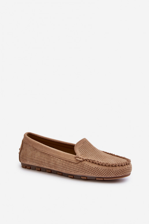 Women's Suede Moccasins Dark Beige Ranica