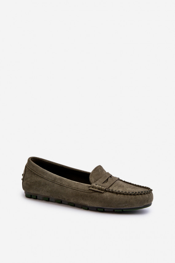 Women's Suede Moccasins Dark Beige Ranica