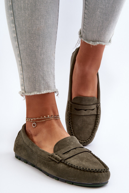 Women's Suede Moccasins Dark Beige Ranica
