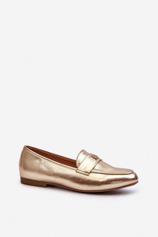 Women's Flat Heel Loafers Gold Sylvaine