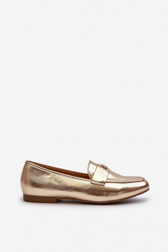 Women's Flat Heel Loafers Gold Sylvaine