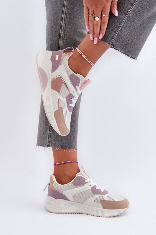 Women's Platform Sneakers Purple Lenivia