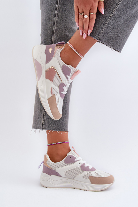 Women's Platform Sneakers Purple Lenivia