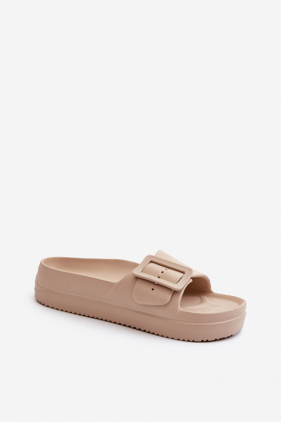Women's Foam Platform Sandals with Buckle Big Star NN274A666 Beige