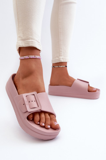 Women's Foam Platform Sandals with Buckle Big Star NN274A663 Pink 2