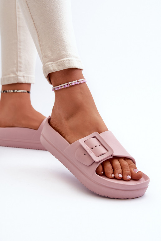 Women's Foam Platform Sandals with Buckle Big Star NN274A663 Pink