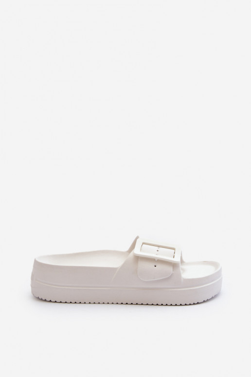 Women's Foam Platform Sandals With Buckle Big Star NN274A661 White