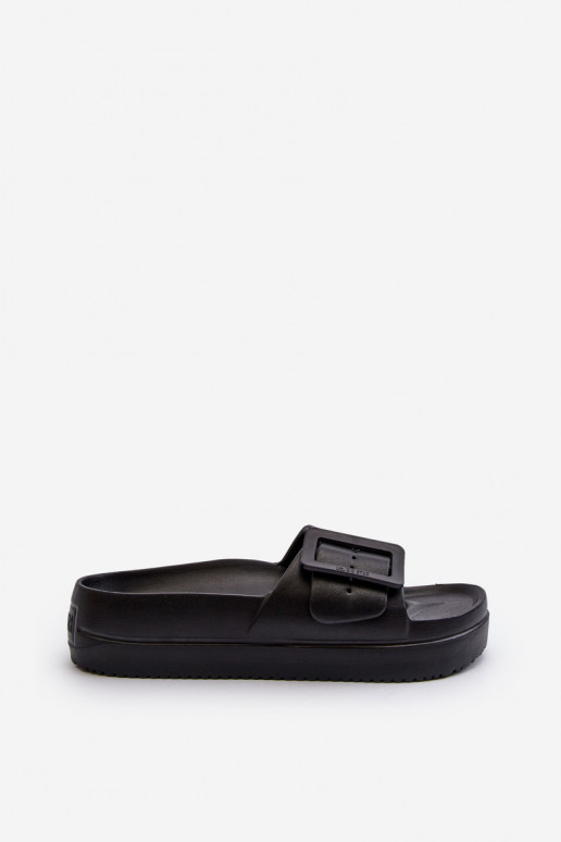 Women's Foam Platform Sandals with Buckle Big Star NN274A662 Black