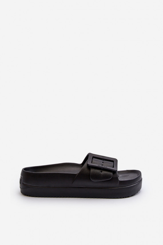 Women's Foam Platform Sandals with Buckle Big Star NN274A662 Black