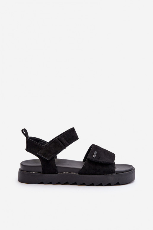 Women's Suede Platform Sandals Big Star NN274700 Black