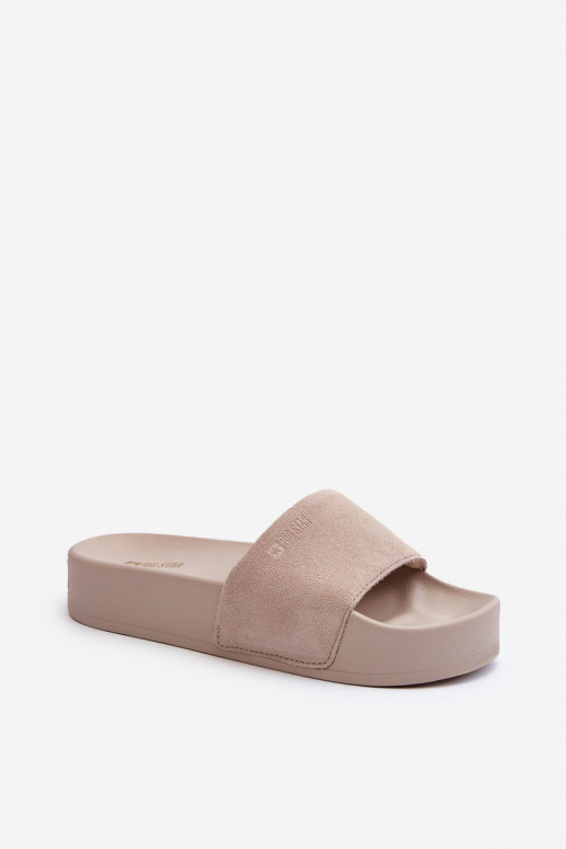 Women's Platform Suede Sandals Big Star NN274A671 Beige
