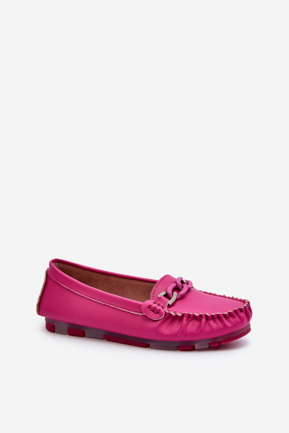 Suede Comfortable Loafers Fuchsia Giovana