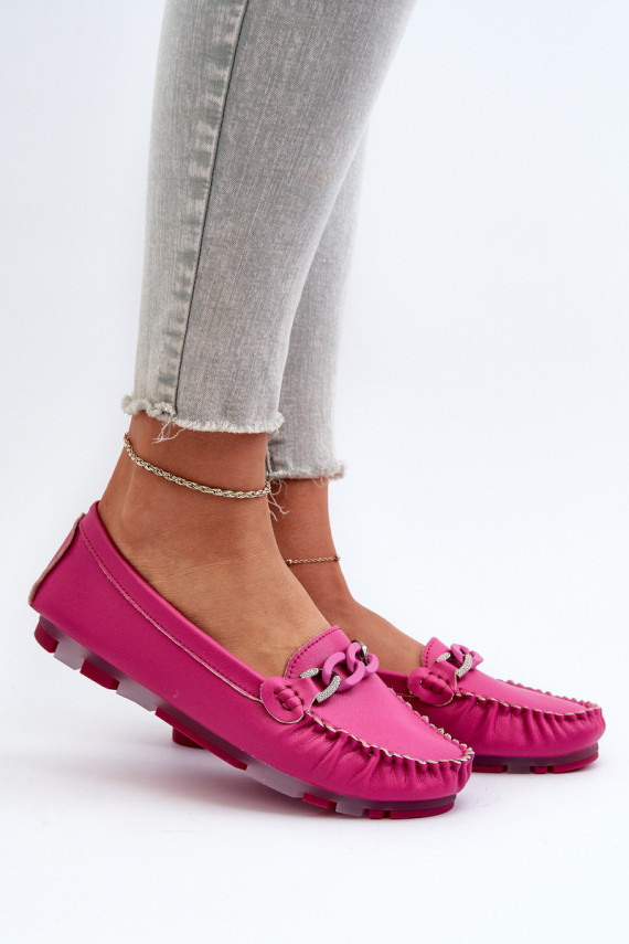 Suede Comfortable Loafers Fuchsia Giovana