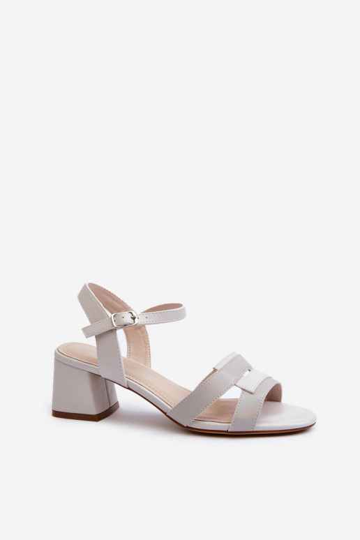 Women's High Heel Sandals in Faux Leather Sergio Leone SK894 Grey