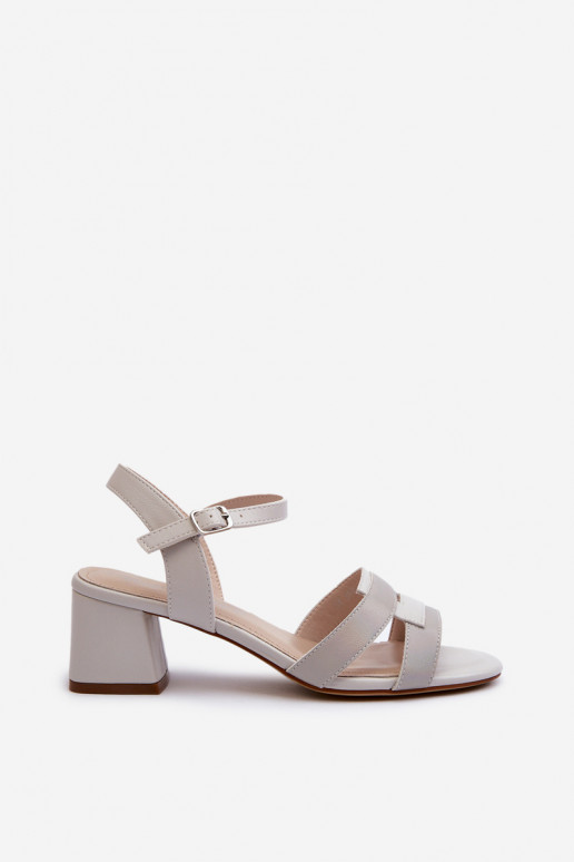 Women's High Heel Sandals in Faux Leather Sergio Leone SK894 Grey