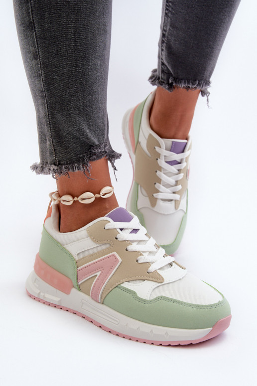 Women's sneakers made of eco leather in multicolor Vinelli