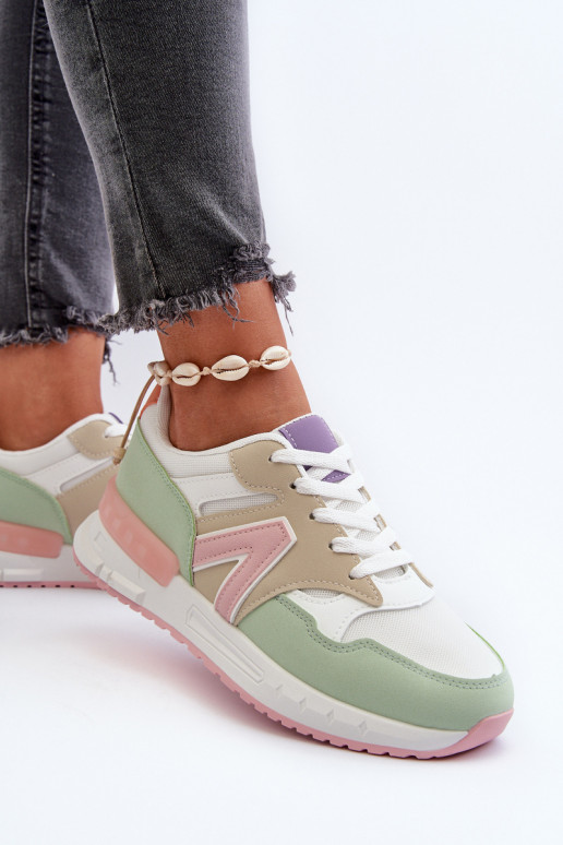 Women's sneakers made of eco leather in multicolor Vinelli
