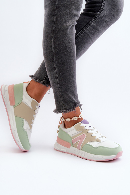 Women's sneakers made of eco leather in multicolor Vinelli