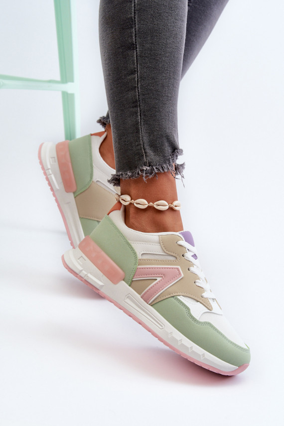 Women's sneakers made of eco leather in multicolor Vinelli