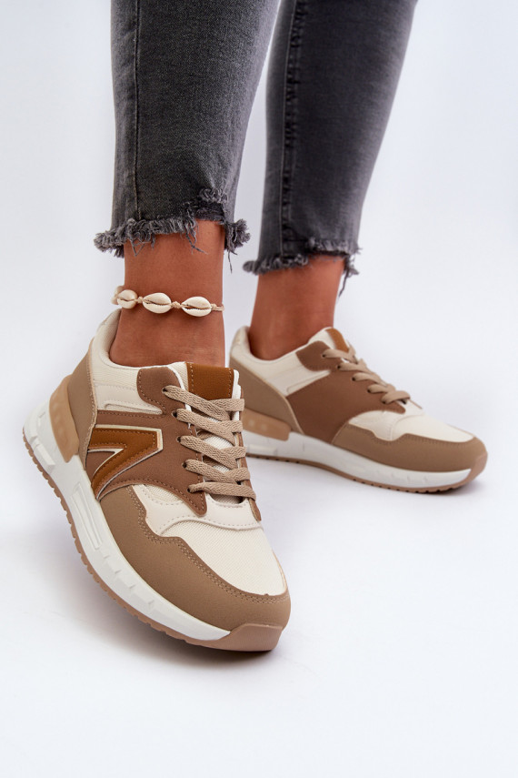 Women's Sneakers Made of Eco Leather Brown Vinelli
