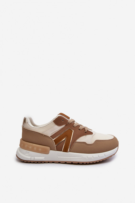 Women's Sneakers Made of Eco Leather Brown Vinelli