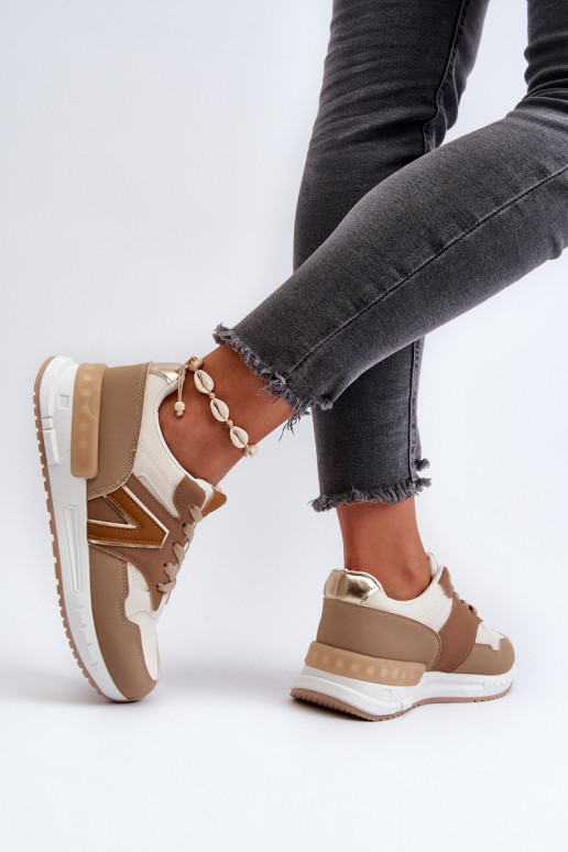 Women's Sneakers Made of Eco Leather Brown Vinelli