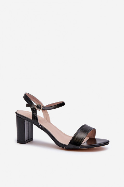 Black Sandals with Heel Glindra