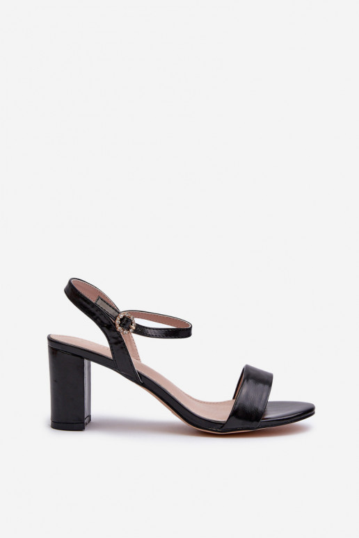 Black Sandals with Heel Glindra