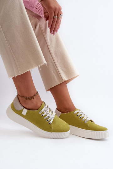 Women's sneakers MEMORY FOAM SYSTEM BIG STAR NN276003 Lime 2