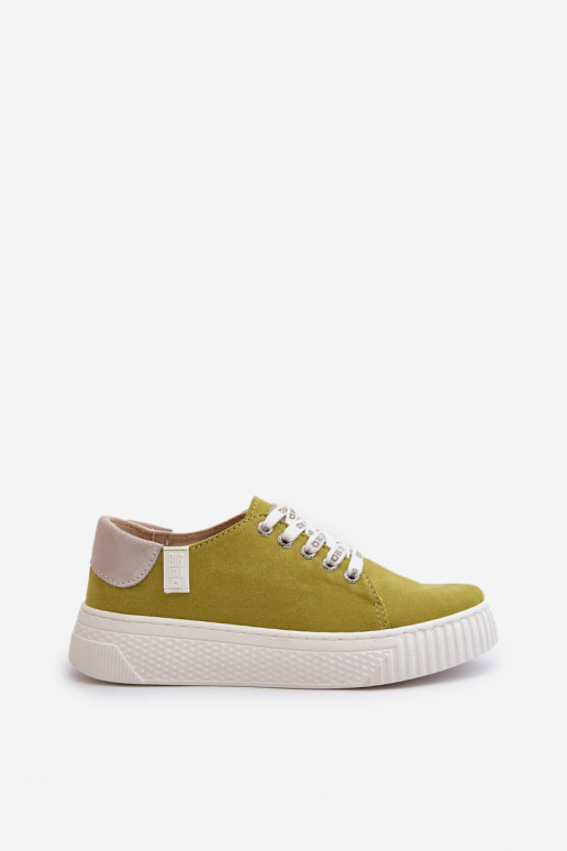 Women's sneakers MEMORY FOAM SYSTEM BIG STAR NN276003 Lime