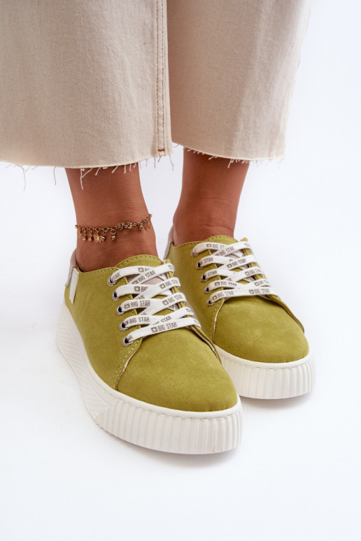 Women's sneakers MEMORY FOAM SYSTEM BIG STAR NN276003 Lime
