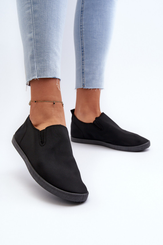 Women's Slip-On Black Trainers Sneakers Lovinia