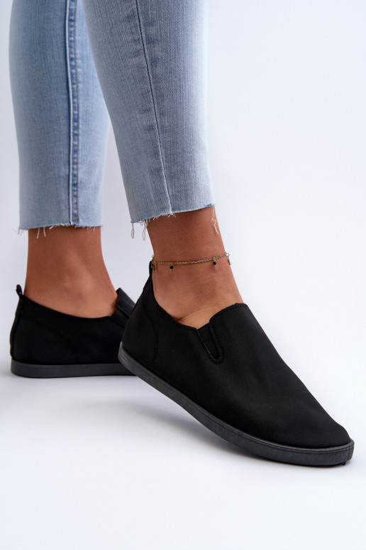 Women's Slip-On Black Trainers Sneakers Lovinia