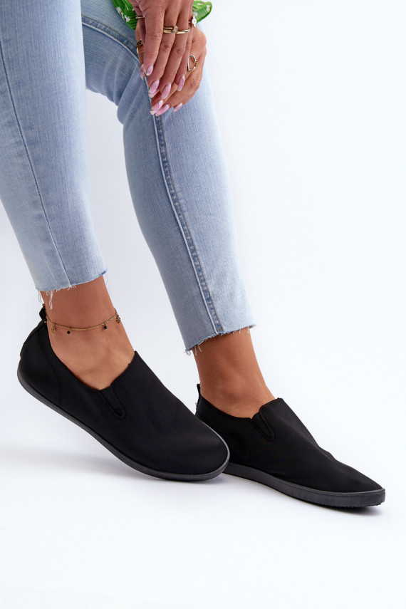 Women's Slip-On Black Trainers Sneakers Lovinia