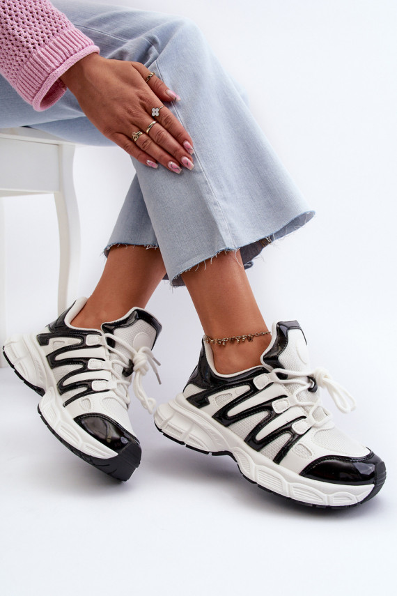 Women's sneakers on chunky sole white Ellerai