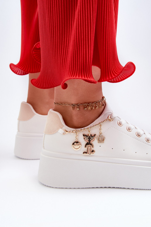Women's Sneakers with Decoration White Celedria