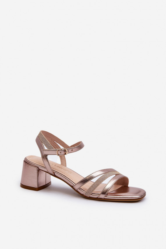 Women's Low Heel Sandals in Synthetic Leather Sergio Leone SK046 Silver