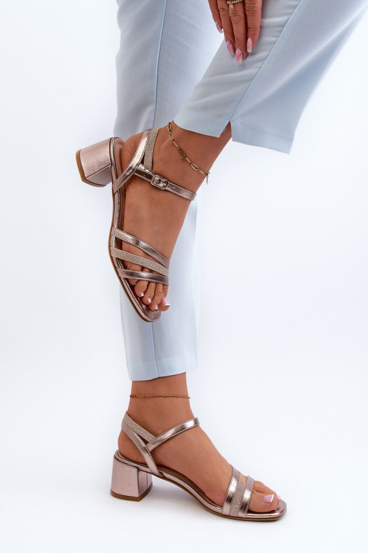Women's Low Heel Sandals in Synthetic Leather Sergio Leone SK046 Silver