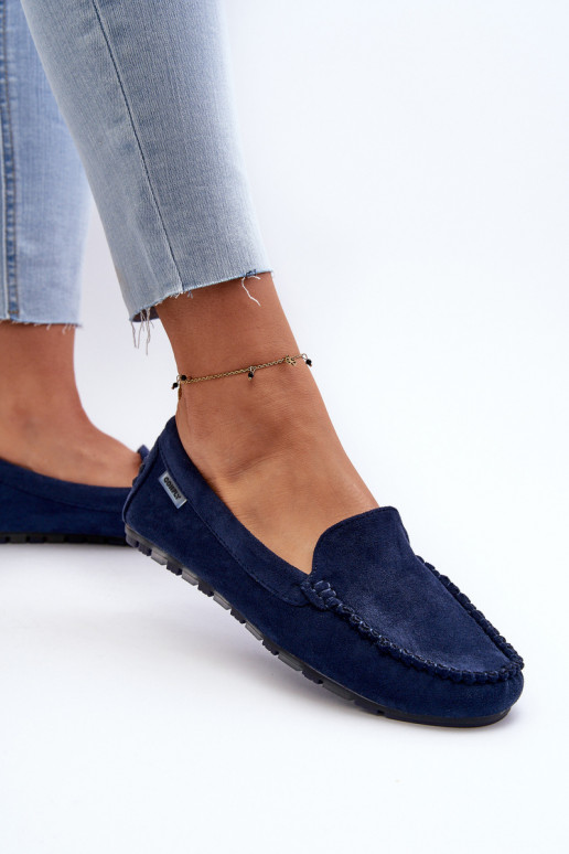 Women's Black Faux Suede Moccasins Amrutia