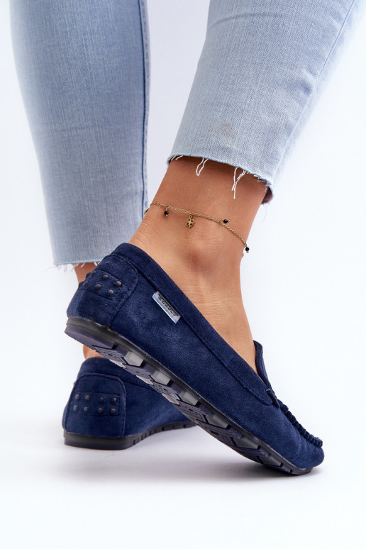 Women's Black Faux Suede Moccasins Amrutia