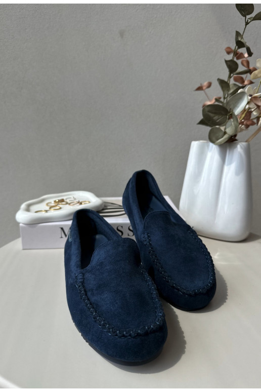 Women's Black Faux Suede Moccasins Amrutia
