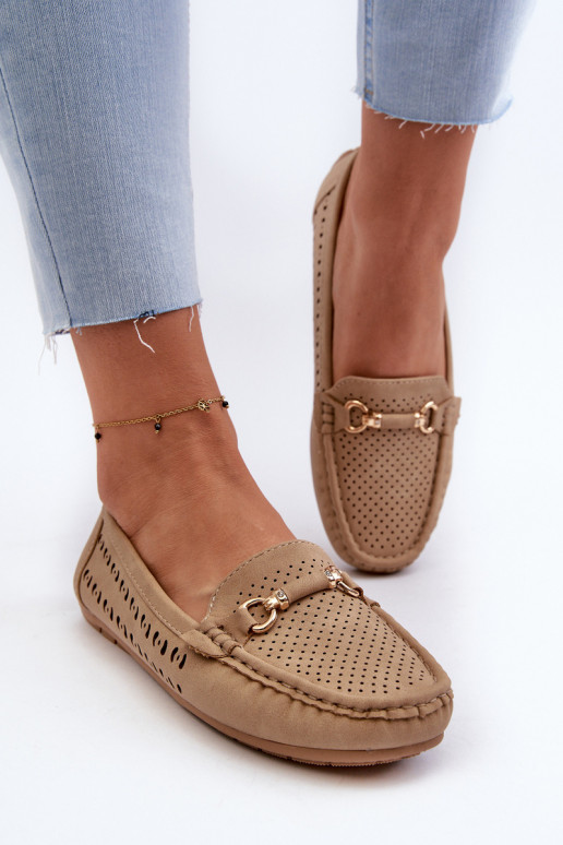 Women's Black Lattice Loafers Rasirna