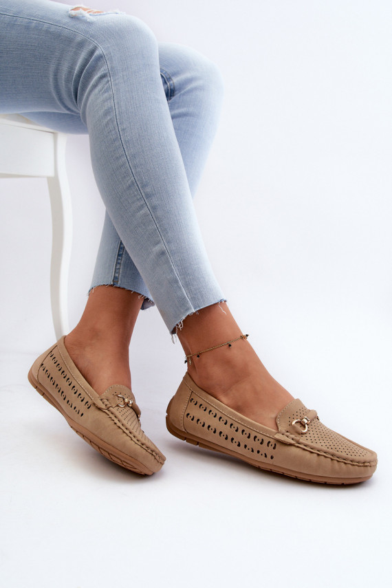 Women's Black Lattice Loafers Rasirna