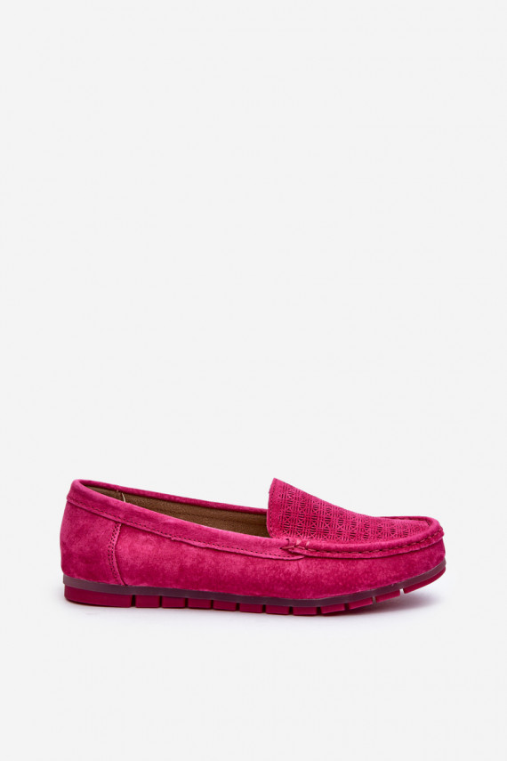 Pink Women's Suede Moccasins S.Barski LR755